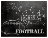 Football Plays 14x11 Canvas Wall Art