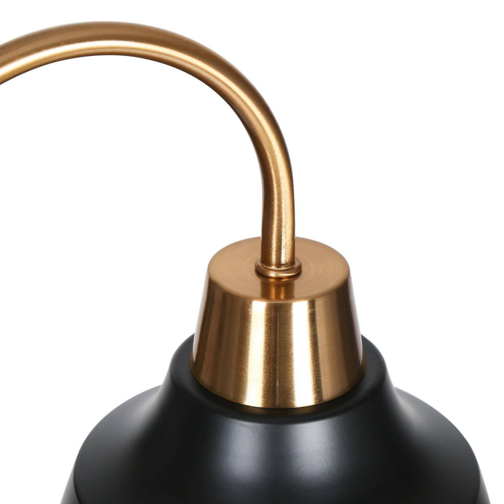 LNC Hyelducc 5-Light Modern Matte Black and Gold Chandelier