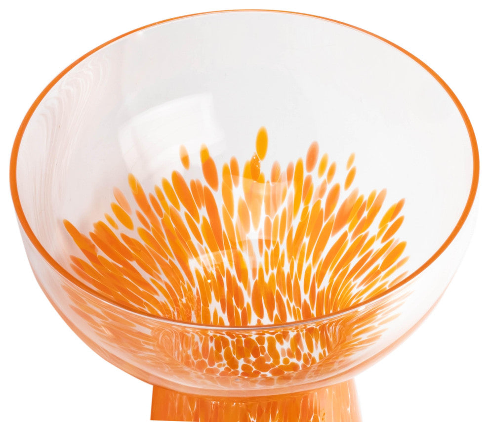 Dottie Clear Orange Dots Cocktail Glass, Set of 4