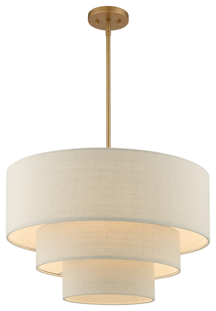 Bellingham 4-Light Antique Gold Leaf Pendant Chandelier