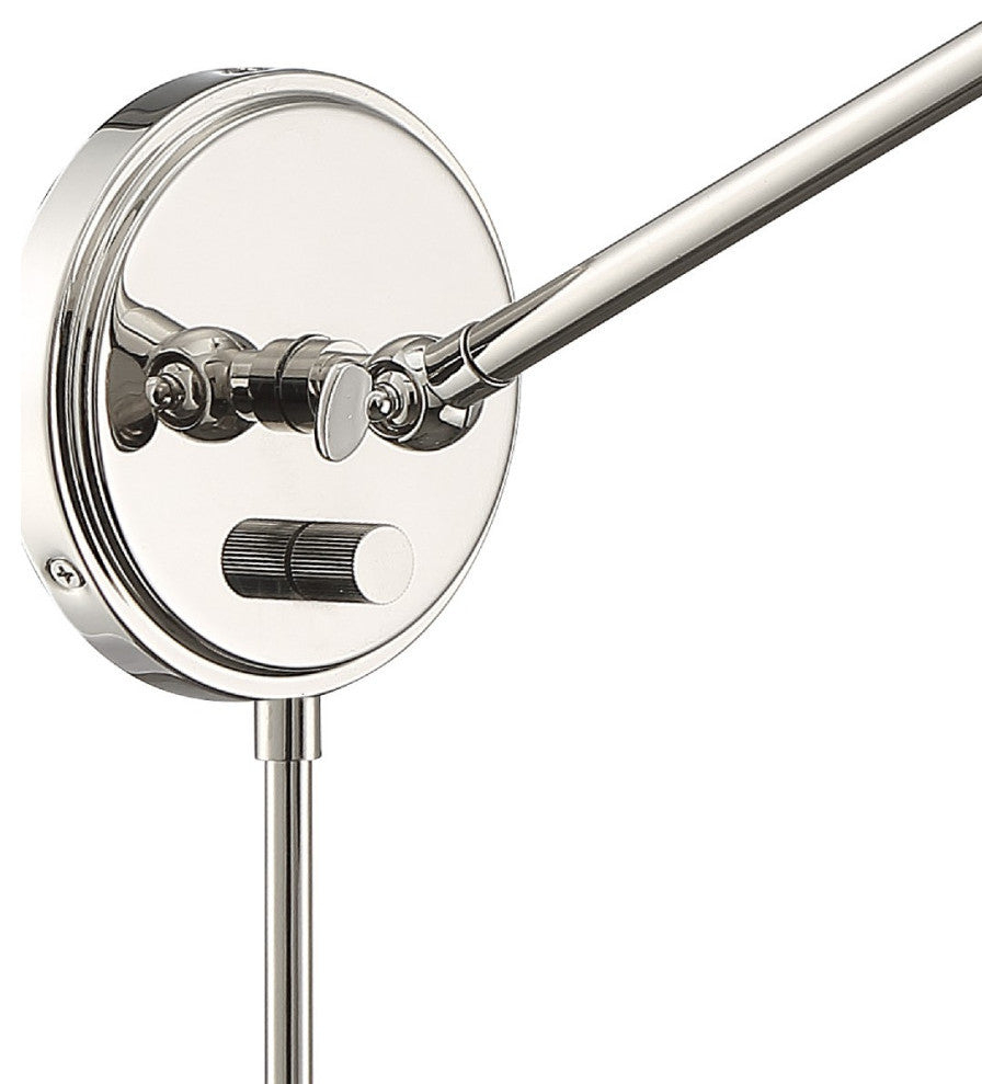 Crystorama MIT-A8020-PN, 1-Light Wall Mount, Polished Nickel