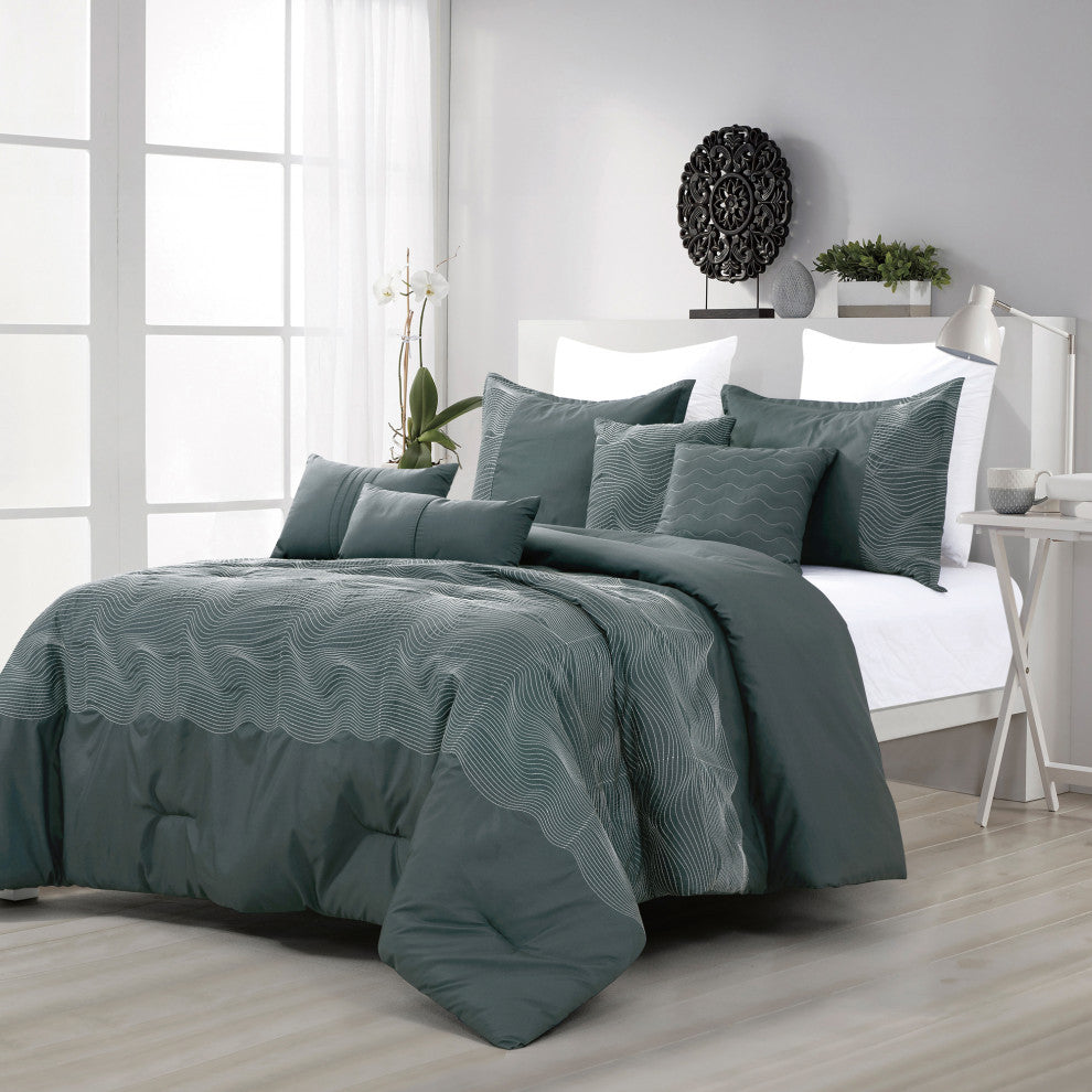 Lena 7-Piece Comforter Set, King