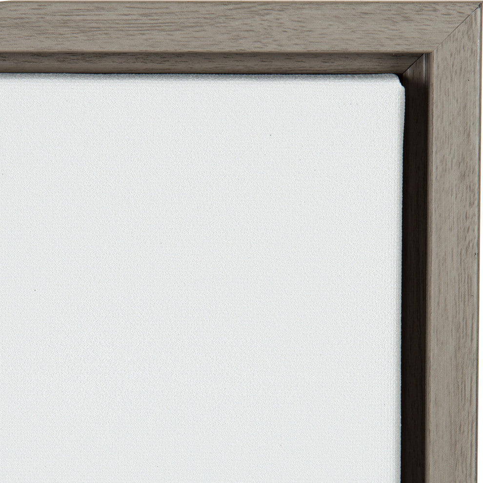 Sylvie Curly Hair Alpaca Animal Portrait Framed Canvas Wall Art, Gray