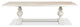 108 White Rectangular Trestle Dining Table for 8 People