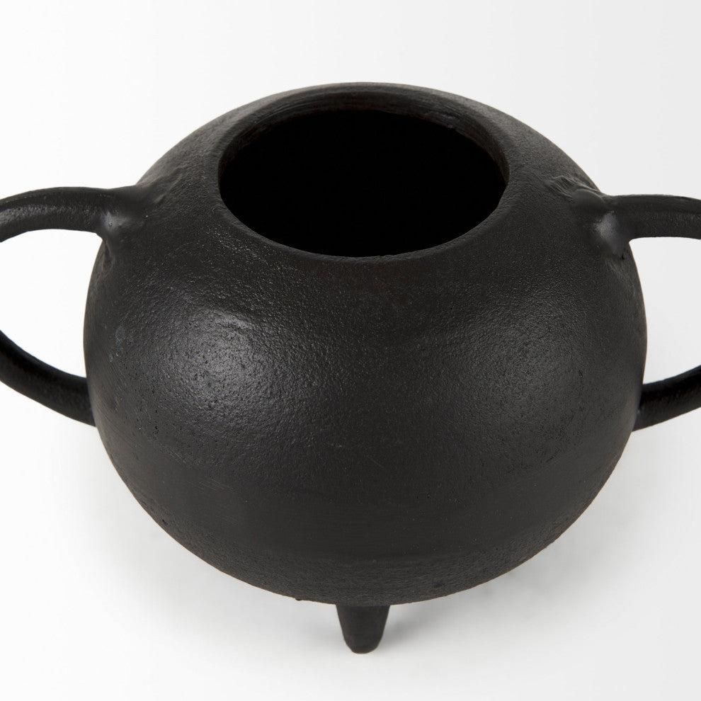Cyrus 8.7Lx4.7Wx8.3H Black Spherical Vase Decorative Object