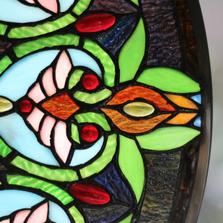 CHLOE Lighting ARABELLA Tiffany-Style Victorian Stained Glass Window Panel