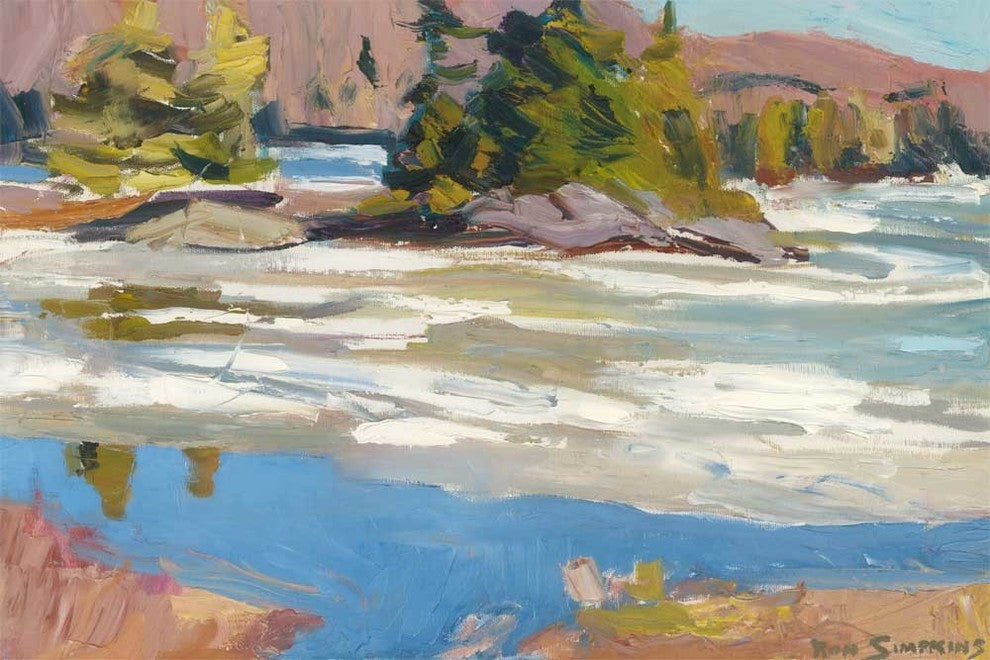 "Little Running River" Museum Mounted Canvas Print, 32"x24"
