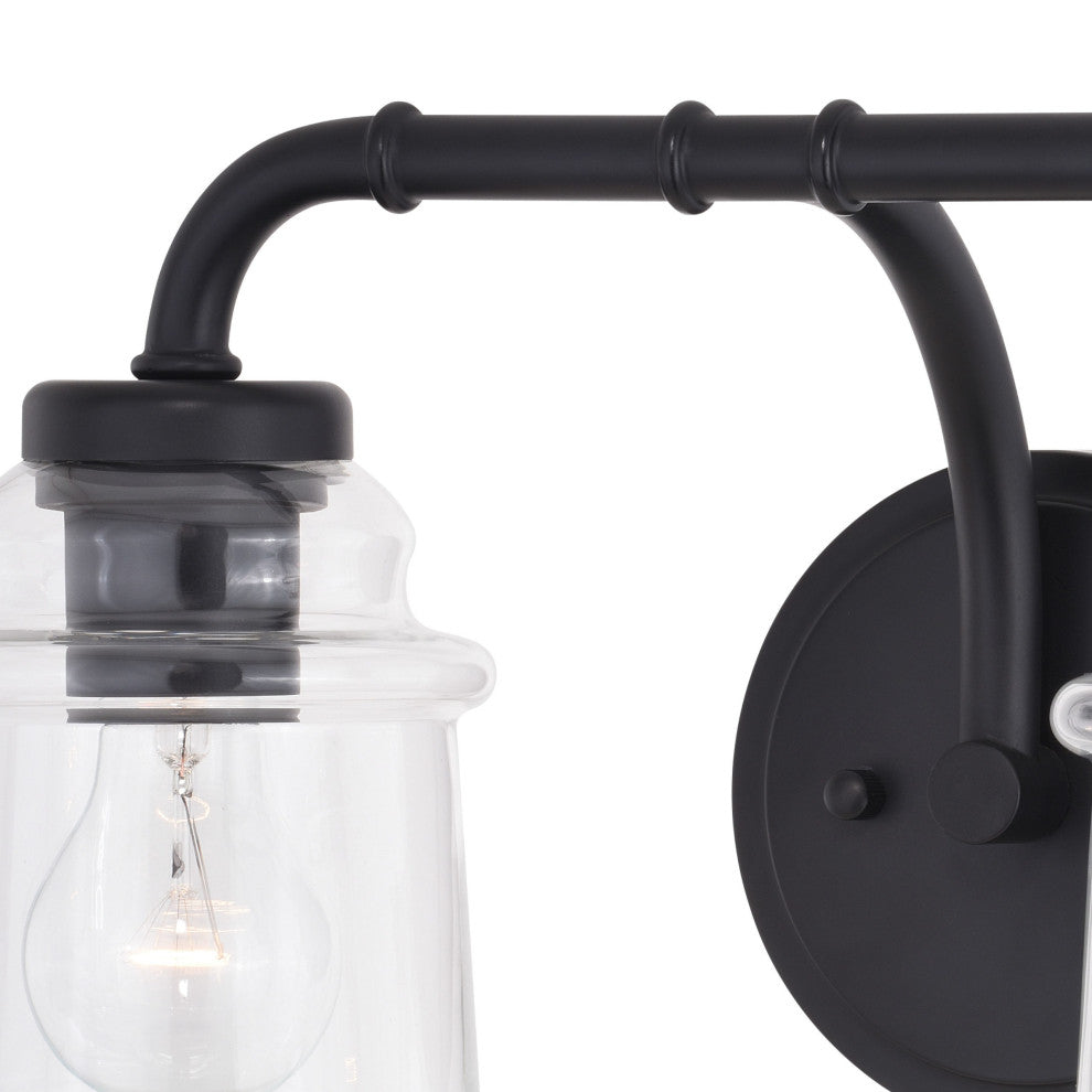 Toledo 2-Light Vanity Matte Black