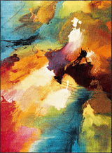 Vida Contemporary Abstract Multi-Color Rectangle Area Rug, 8' x 10'