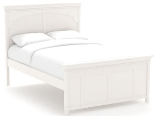 Neopolitan White Complete 4/6 Full Shutter Panel Bed