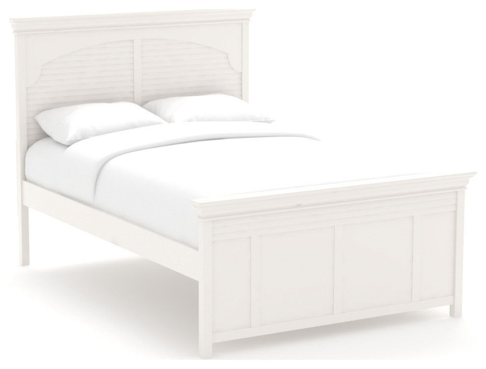 Neopolitan White Complete 4/6 Full Shutter Panel Bed