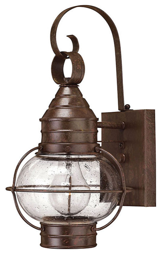 Hinkley Cape Cod 14" Extra Small Outdoor Wall Mount Onion Lantern, Sienna Bronze