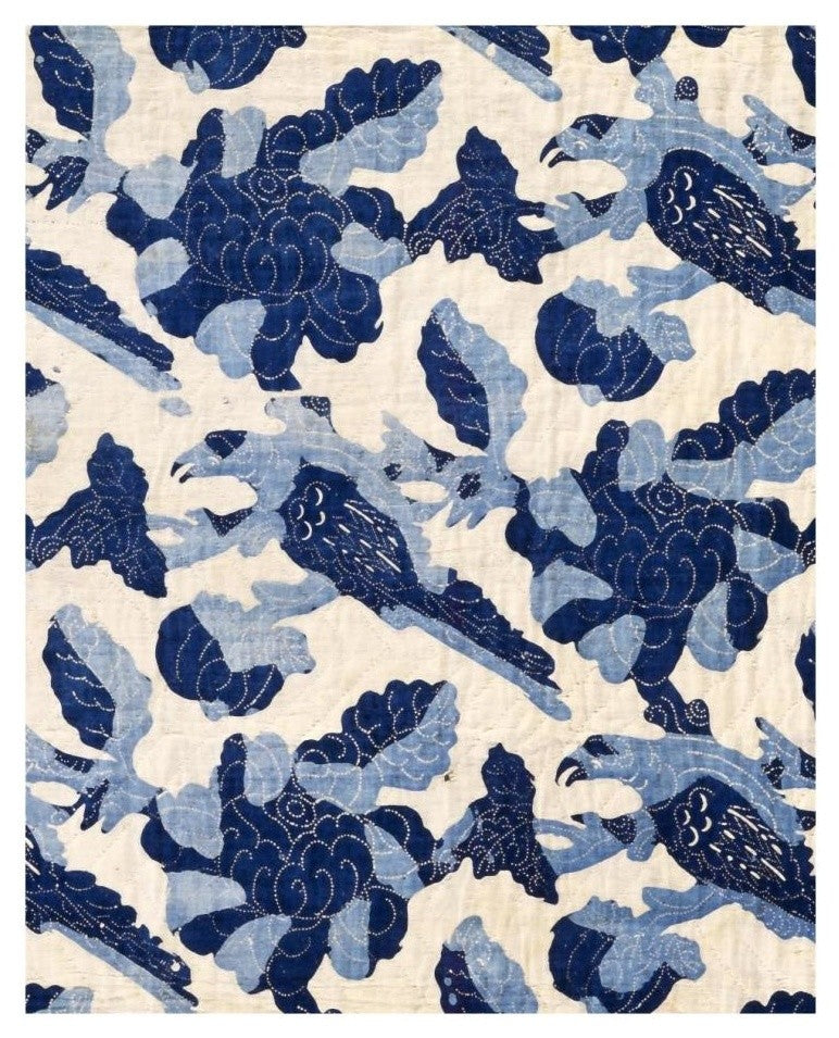 "Whole-cloth Quilt (detail)" Print 18th Century American Needleworker, 18"x22"