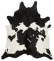 Black and White Cowhide Rug, XXL