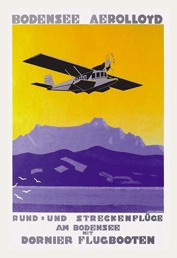 Bodensee Aerolloyd Flying Boat Tours - Canvas Poster 20" x 30"