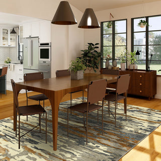 Abstract Glencoe Area Rug, Orange, 5' x 8', Abstract