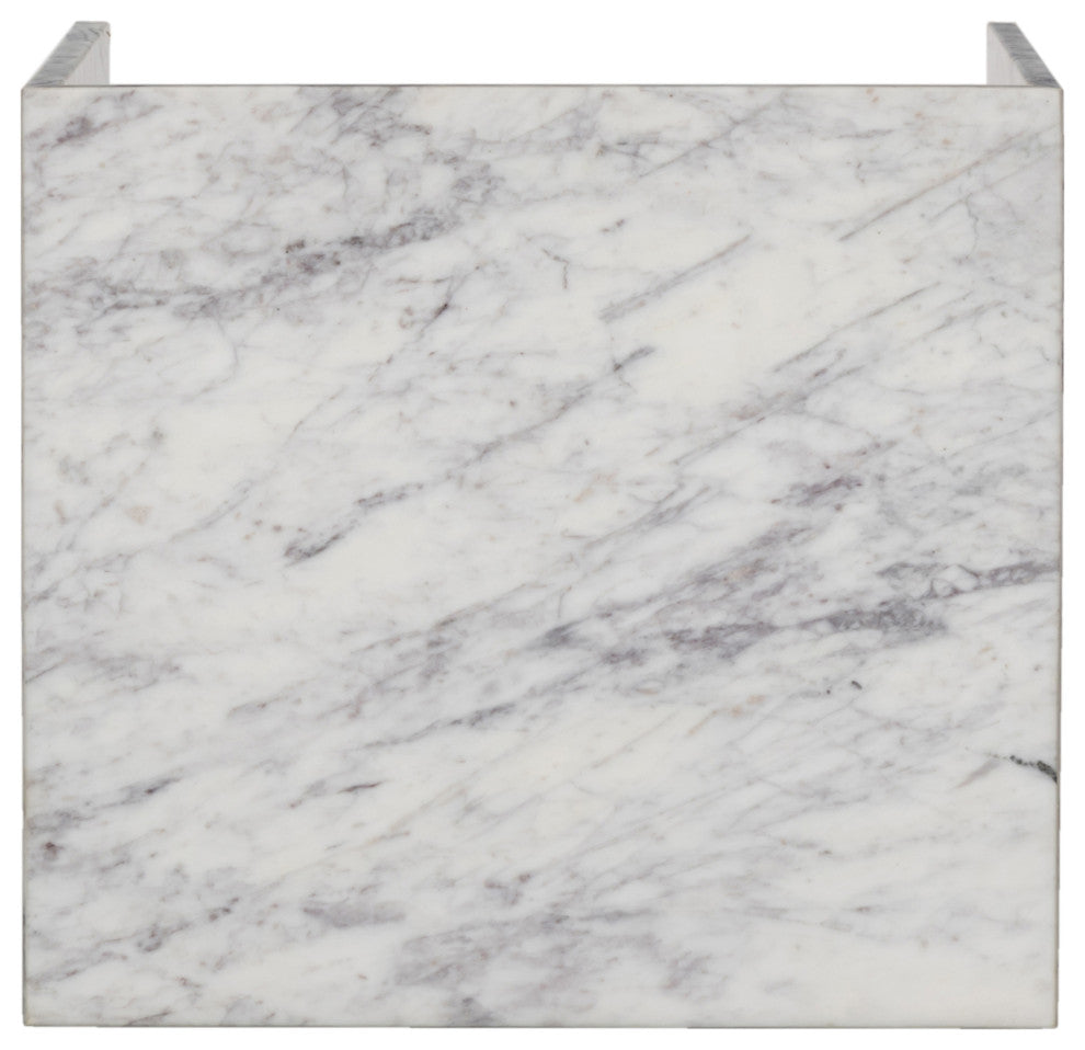 Canova Marble End Table, White, End Table