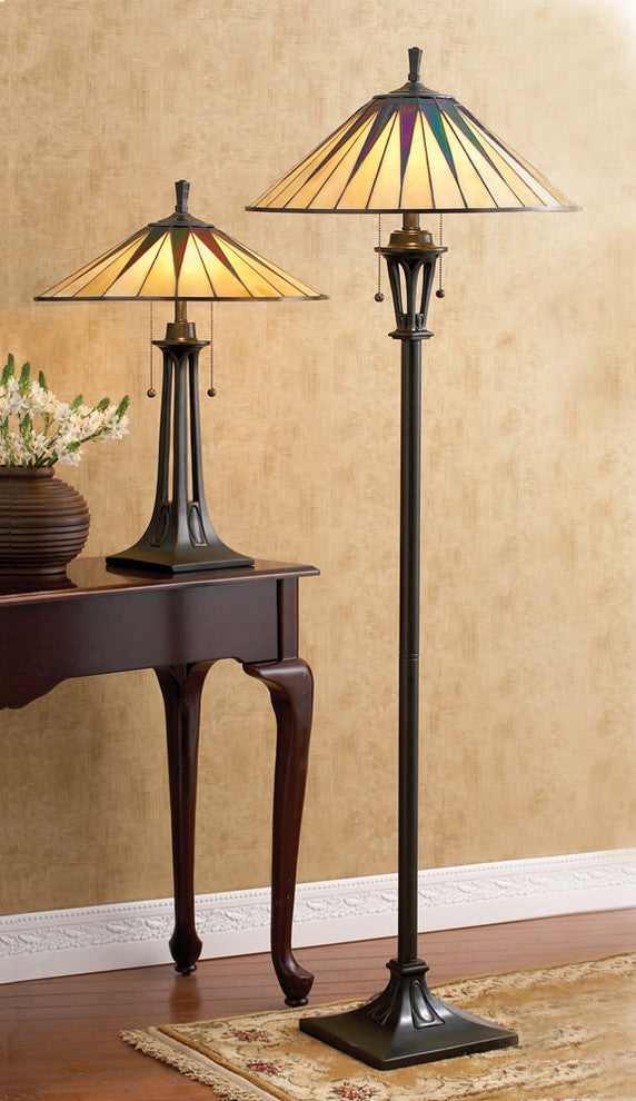 Quoizel TF9397VB Two Light Floor Lamp Gotham Vintage Bronze