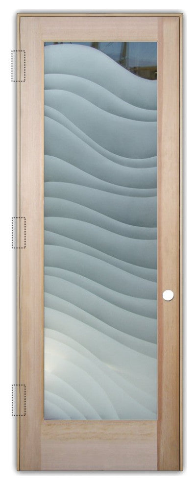 Interior Prehung Door or Interior Slab Door - Dreamy Waves - Douglas Fir...
