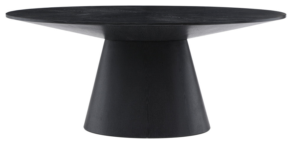 Gavin Black Dining Table, Rich Black Finish
