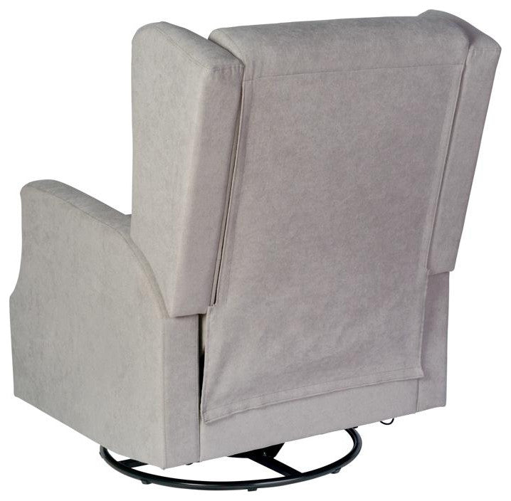 Omma Swivel Wingback Recliner Glider Rocker Recliner, Light Gray
