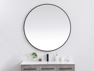 Modern Black Led Mirror, 45"