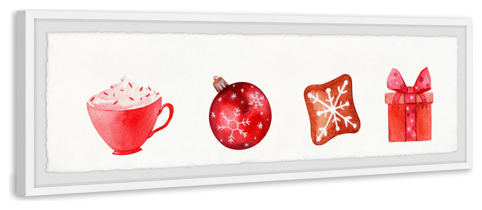 "Christmas Time" Framed Painting Print, 30x10