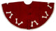Dog Bones on Red Christmas Tree Skirt in Hand Felted Wool