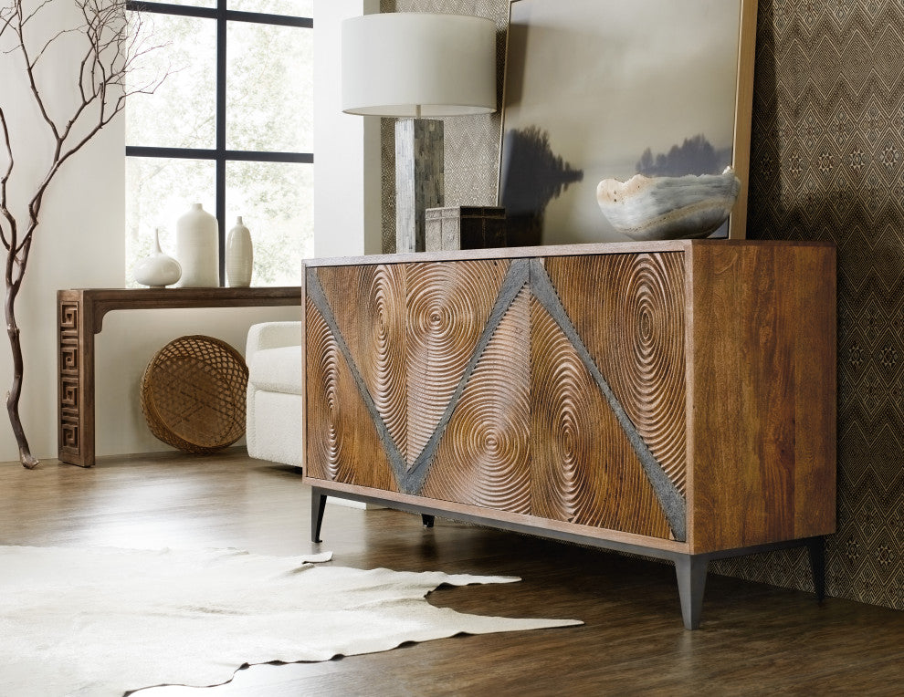 Lifestyle image showing the credenza in a real room setting.