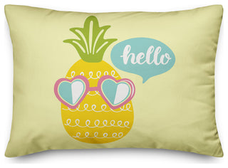 Hello Pineapple 14x20 Spun Poly Pillow