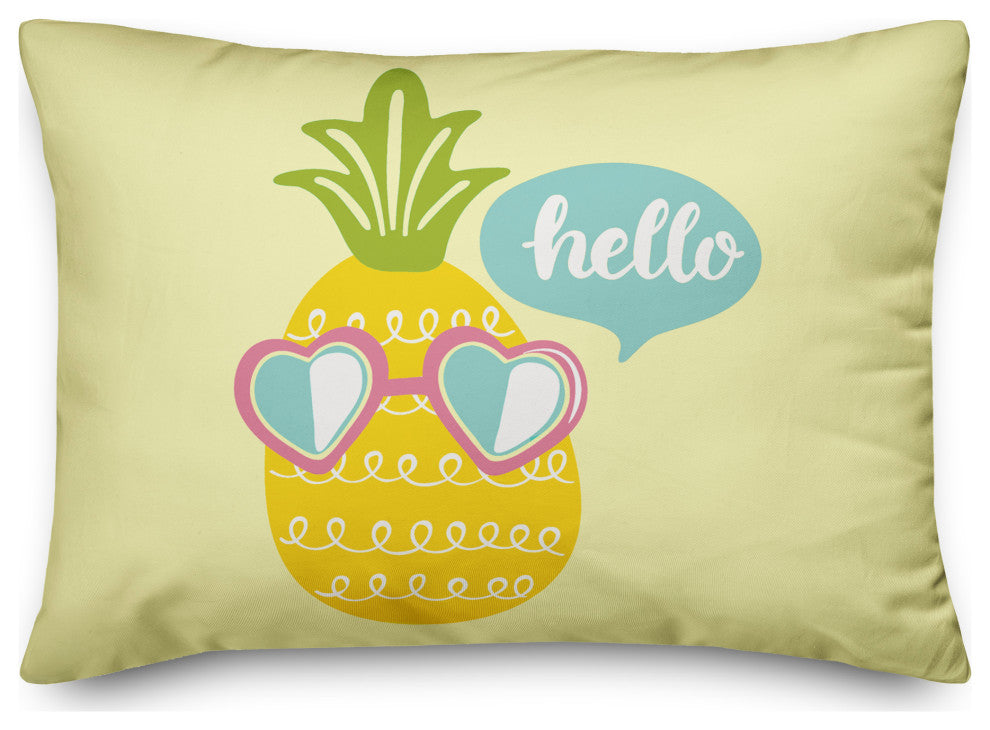 Hello Pineapple 14x20 Spun Poly Pillow