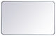 Ellis Soft Corner Metal Rectangular Mirror, Silver, 30"x48"