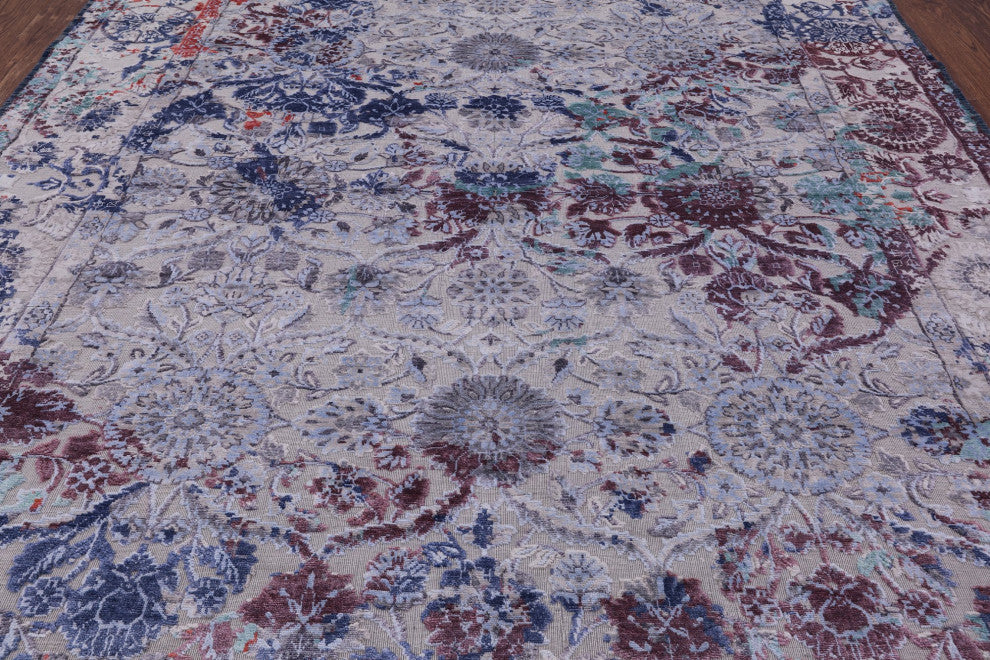 Persian Handmade Silk and Cotton Rug 7' 10" X 10' 0" Q6340