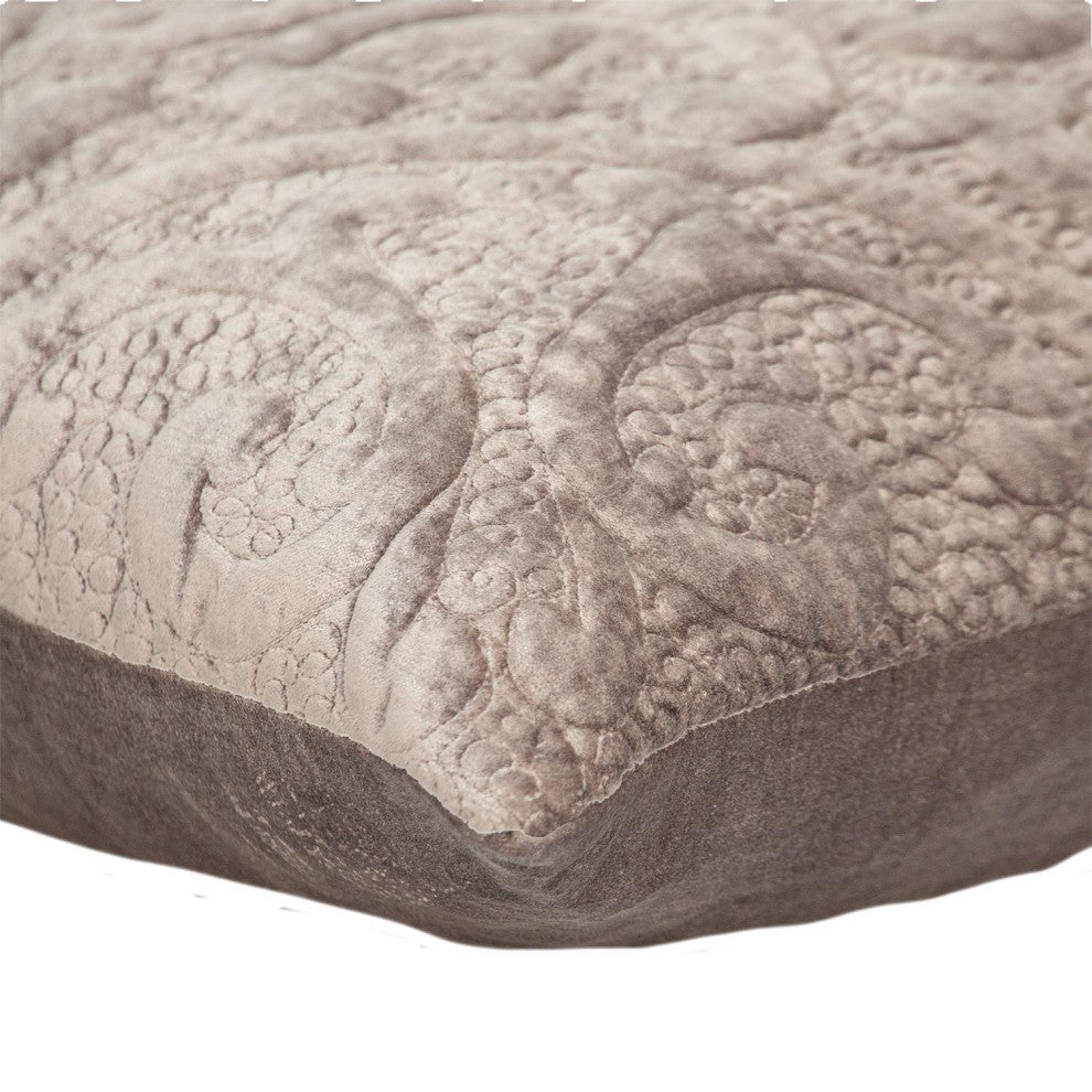 Parkland Collection Cristal Taupe Throw Pillow, Square