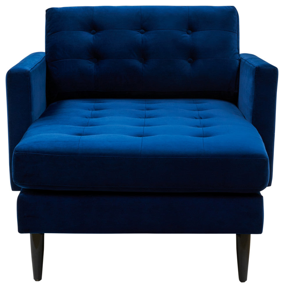 Safavieh Couture Curtis Tufted Chaise, Navy, Navy