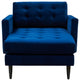 Safavieh Couture Curtis Tufted Chaise, Navy, Navy
