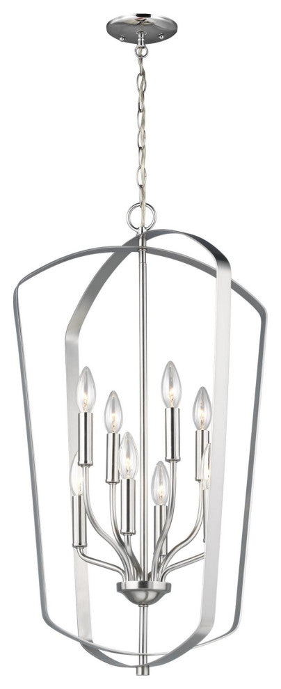 Generation Lighting 5134908 Romee 8 Light 18"W Pendant - Chrome