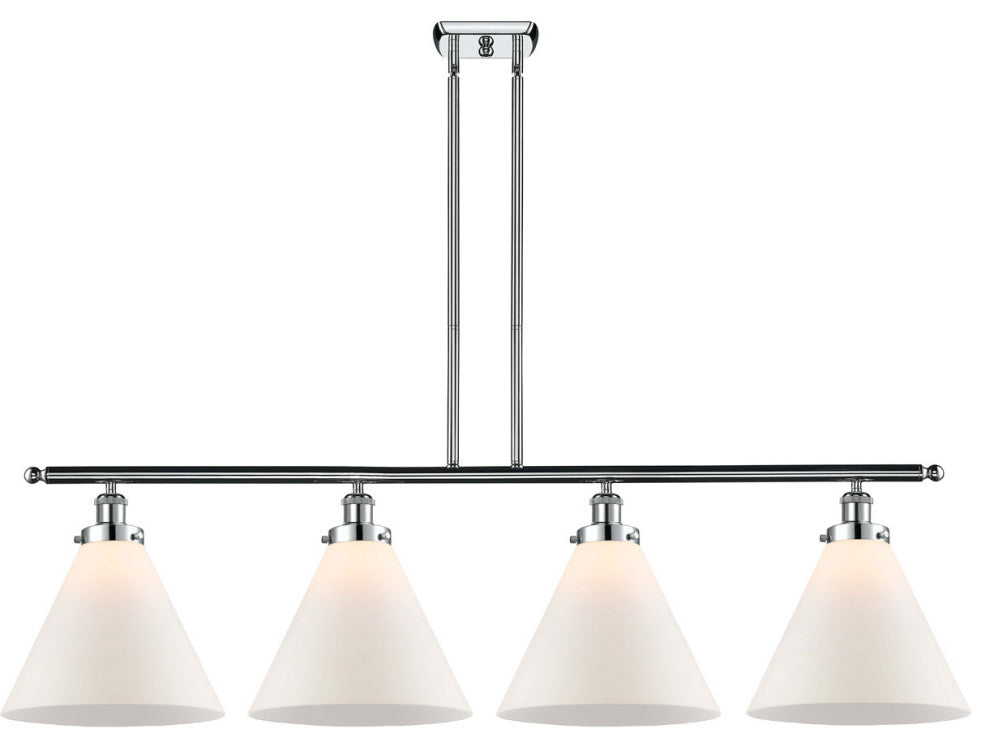 Innovations 916-4I-PC-G41-L Cone 12" 4 Light Island Light, Polished Chrome