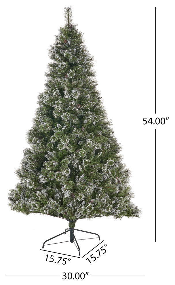 4.5' Mixed Spruce Artificial Christmas Tree, Unlit