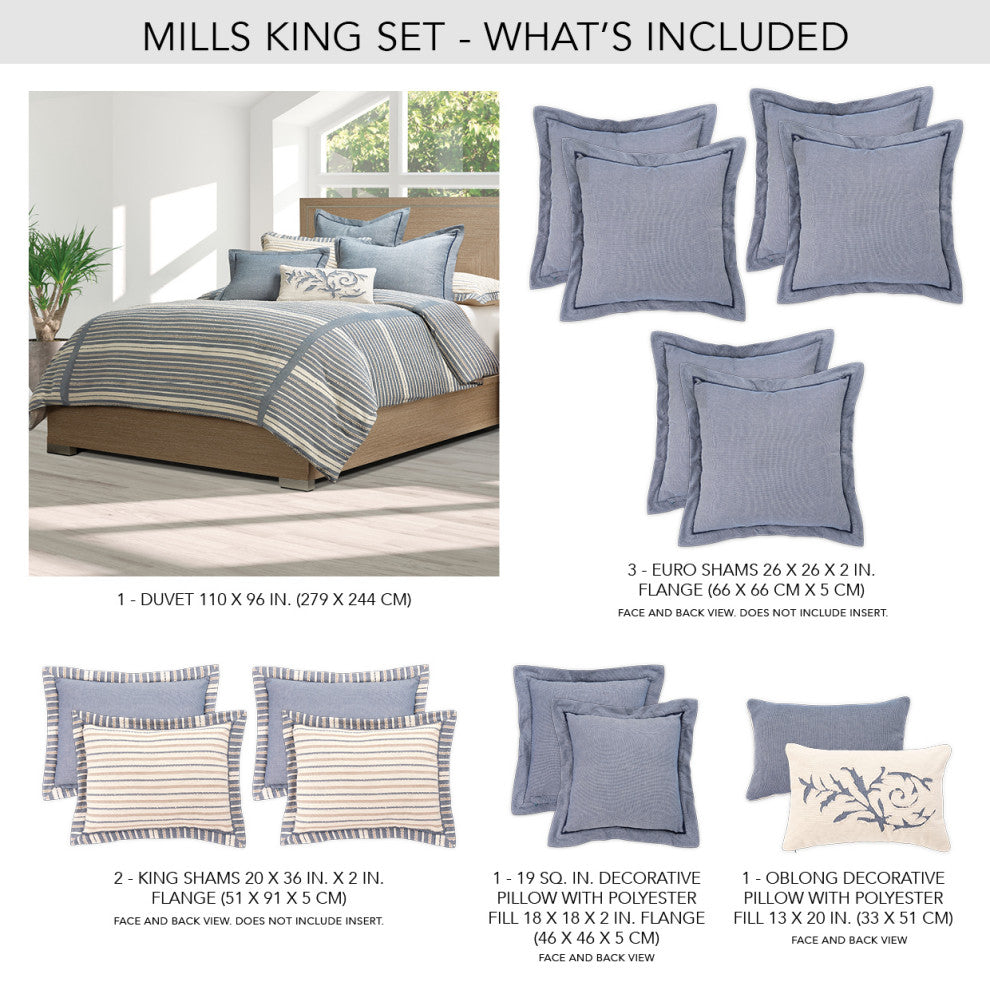 Mills Duvet Set Denim, King