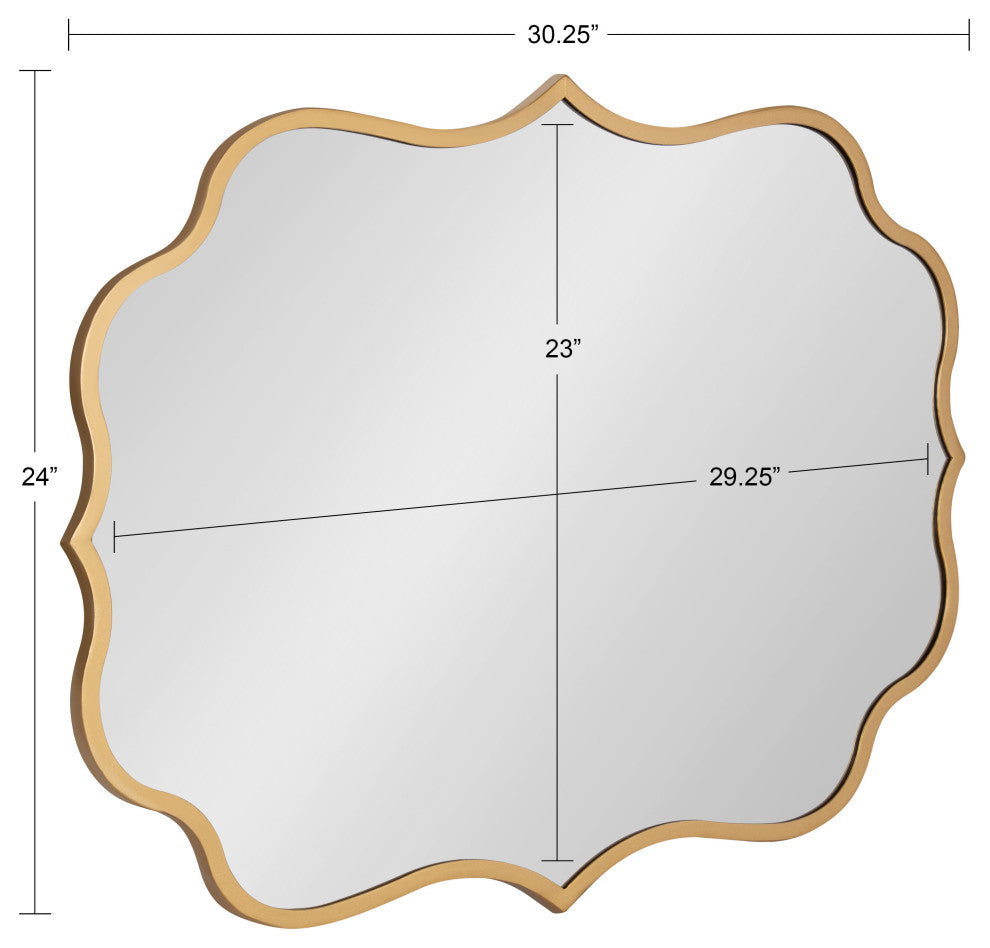 Higby Framed Wall Mirror, Gold 24x31