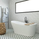 ARIEL Milan 67" Acrylic Freestanding Bathtub Polished Chrome and Overflow Drain