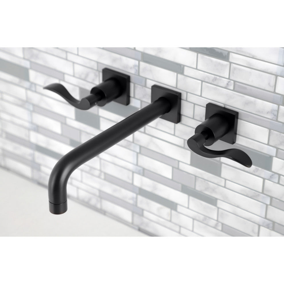 KS6020DFL Wall Mount Tub Faucet, Matte Black