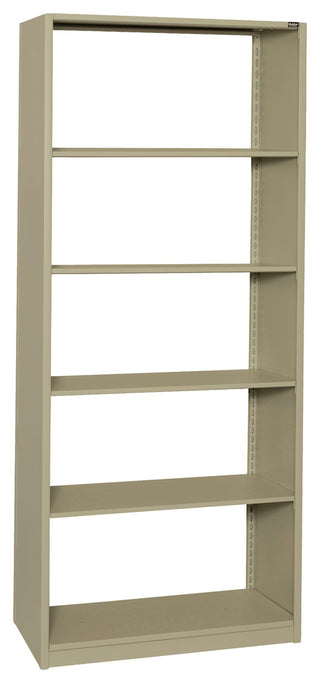 88" 4Post-In-A-Box Shelving, 24" Deep Storage, 6 Shelves, Adder Unit, Bone White