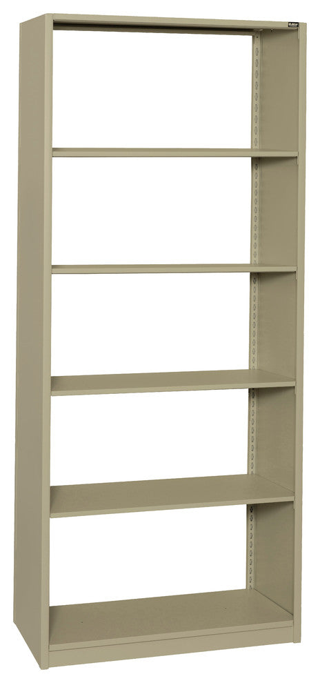88" 4Post-In-A-Box Shelving, 24" Deep Storage, 6 Shelves, Adder Unit, Bone White