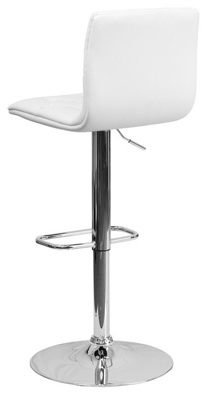 White Contemporary Barstool CH-112080-WH-GG