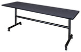 Kobe 84" Flip Top Mobile Training Table, Gray