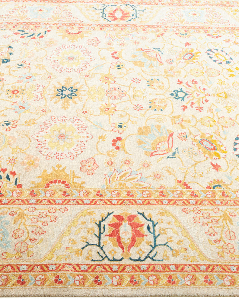 Mogul, One-of-a-Kind Hand-Knotted Area Rug Ivory, 5' 1 x 7' 10