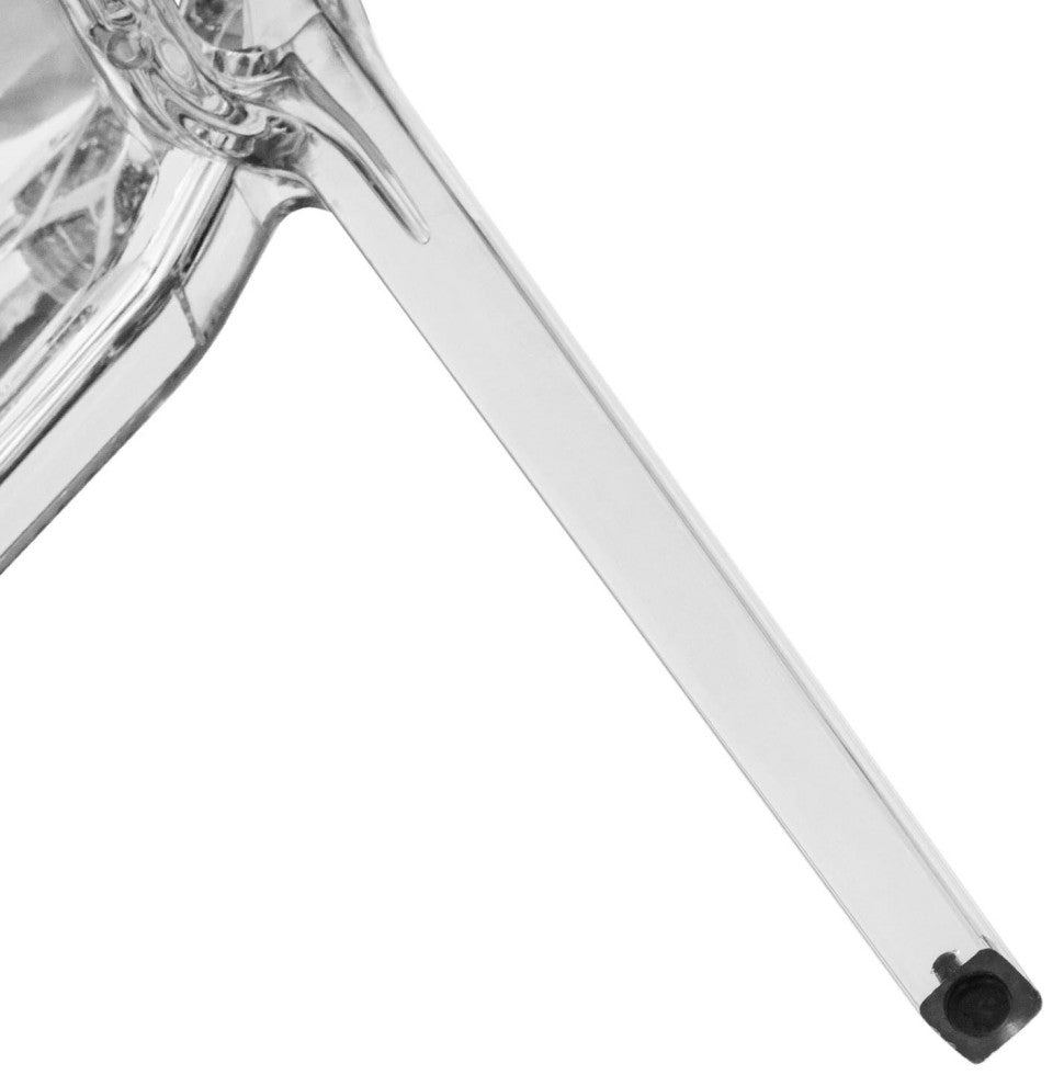 Leisuremod Dynamic HoneyComb Design Dining Chair, Clear
