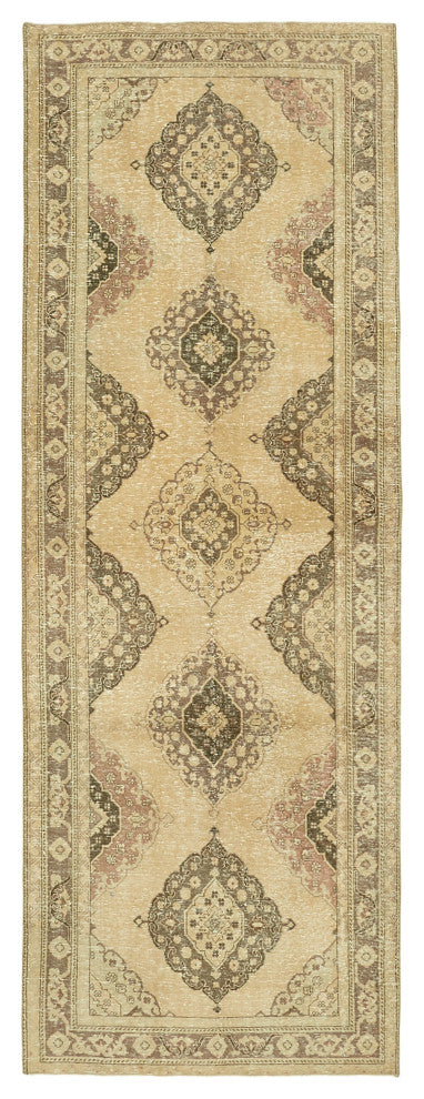 Rug N Carpet - Handwoven Oriental 4' 7" x 12' 5" Antique Runner Rug
